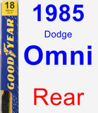 Rear Wiper Blade for 1985 Dodge Omni - Premium