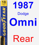 Rear Wiper Blade for 1987 Dodge Omni - Premium