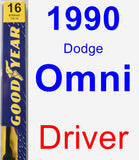 Driver Wiper Blade for 1990 Dodge Omni - Premium