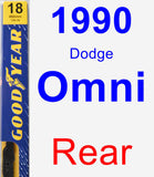 Rear Wiper Blade for 1990 Dodge Omni - Premium