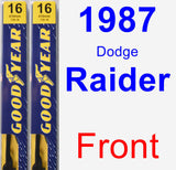 Front Wiper Blade Pack for 1987 Dodge Raider - Premium