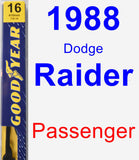 Passenger Wiper Blade for 1988 Dodge Raider - Premium