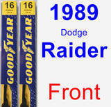 Front Wiper Blade Pack for 1989 Dodge Raider - Premium