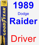 Driver Wiper Blade for 1989 Dodge Raider - Premium