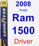 Driver Wiper Blade for 2008 Dodge Ram 1500 - Premium