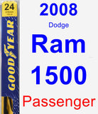 Passenger Wiper Blade for 2008 Dodge Ram 1500 - Premium
