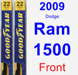 Front Wiper Blade Pack for 2009 Dodge Ram 1500 - Premium