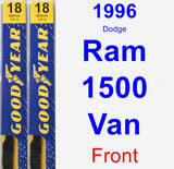 Front Wiper Blade Pack for 1996 Dodge Ram 1500 Van - Premium