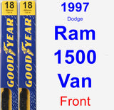 Front Wiper Blade Pack for 1997 Dodge Ram 1500 Van - Premium