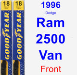 Front Wiper Blade Pack for 1996 Dodge Ram 2500 Van - Premium