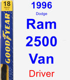 Driver Wiper Blade for 1996 Dodge Ram 2500 Van - Premium