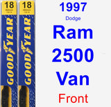 Front Wiper Blade Pack for 1997 Dodge Ram 2500 Van - Premium