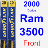 Front Wiper Blade Pack for 2000 Dodge Ram 3500 - Premium