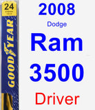 Driver Wiper Blade for 2008 Dodge Ram 3500 - Premium