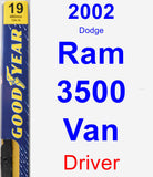 Driver Wiper Blade for 2002 Dodge Ram 3500 Van - Premium