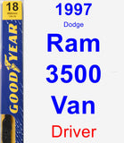 Driver Wiper Blade for 1997 Dodge Ram 3500 Van - Premium