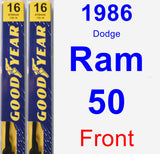 Front Wiper Blade Pack for 1986 Dodge Ram 50 - Premium