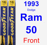 Front Wiper Blade Pack for 1993 Dodge Ram 50 - Premium