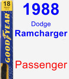 Passenger Wiper Blade for 1988 Dodge Ramcharger - Premium