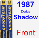 Front Wiper Blade Pack for 1987 Dodge Shadow - Premium