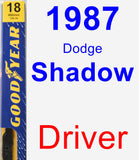 Driver Wiper Blade for 1987 Dodge Shadow - Premium