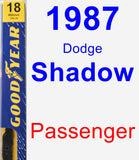 Passenger Wiper Blade for 1987 Dodge Shadow - Premium