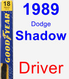 Driver Wiper Blade for 1989 Dodge Shadow - Premium