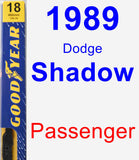 Passenger Wiper Blade for 1989 Dodge Shadow - Premium