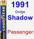 Passenger Wiper Blade for 1991 Dodge Shadow - Premium