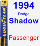 Passenger Wiper Blade for 1994 Dodge Shadow - Premium