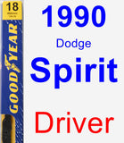 Driver Wiper Blade for 1990 Dodge Spirit - Premium