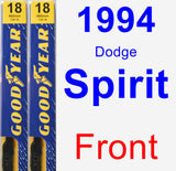 Front Wiper Blade Pack for 1994 Dodge Spirit - Premium