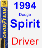 Driver Wiper Blade for 1994 Dodge Spirit - Premium