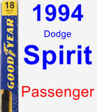 Passenger Wiper Blade for 1994 Dodge Spirit - Premium