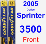 Front Wiper Blade Pack for 2005 Dodge Sprinter 3500 - Premium