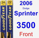 Front Wiper Blade Pack for 2006 Dodge Sprinter 3500 - Premium