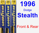 Front & Rear Wiper Blade Pack for 1996 Dodge Stealth - Premium