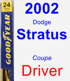 Driver Wiper Blade for 2002 Dodge Stratus - Premium