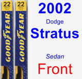 Front Wiper Blade Pack for 2002 Dodge Stratus - Premium