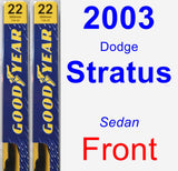 Front Wiper Blade Pack for 2003 Dodge Stratus - Premium