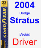 Driver Wiper Blade for 2004 Dodge Stratus - Premium