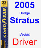 Driver Wiper Blade for 2005 Dodge Stratus - Premium