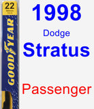 Passenger Wiper Blade for 1998 Dodge Stratus - Premium