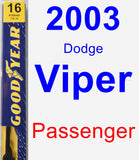 Passenger Wiper Blade for 2003 Dodge Viper - Premium