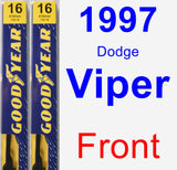 Front Wiper Blade Pack for 1997 Dodge Viper - Premium