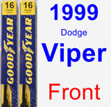 Front Wiper Blade Pack for 1999 Dodge Viper - Premium