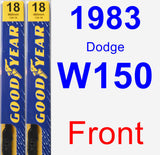 Front Wiper Blade Pack for 1983 Dodge W150 - Premium