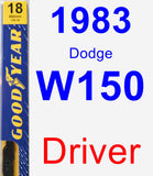 Driver Wiper Blade for 1983 Dodge W150 - Premium