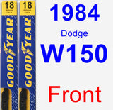 Front Wiper Blade Pack for 1984 Dodge W150 - Premium