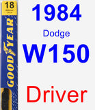 Driver Wiper Blade for 1984 Dodge W150 - Premium